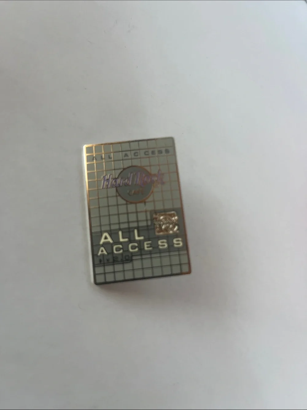 Hard Rock Cafe Silver Holographic Grid All Access Pin